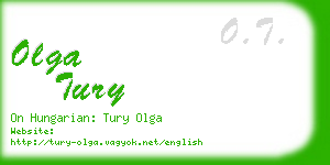 olga tury business card